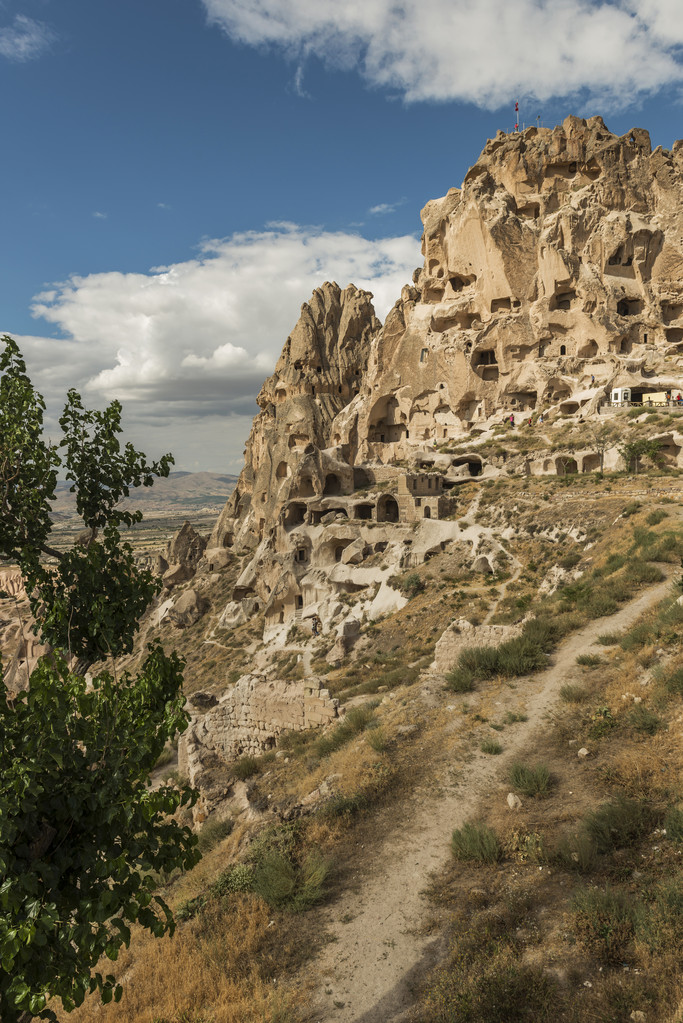 sabah alacakaranlıkta Göreme Vadisi Kapadokya'nın Peri bacaları - Fotoğraf, Görsel