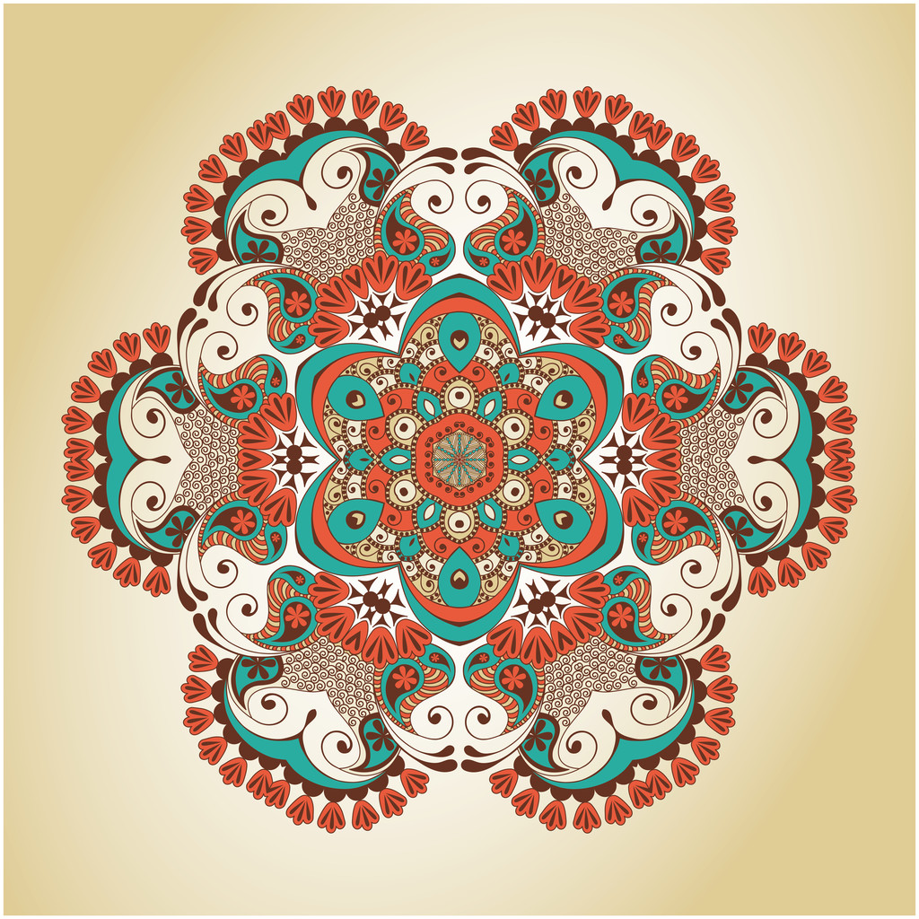 Círculo ornamental abstracto
 - Vector, Imagen