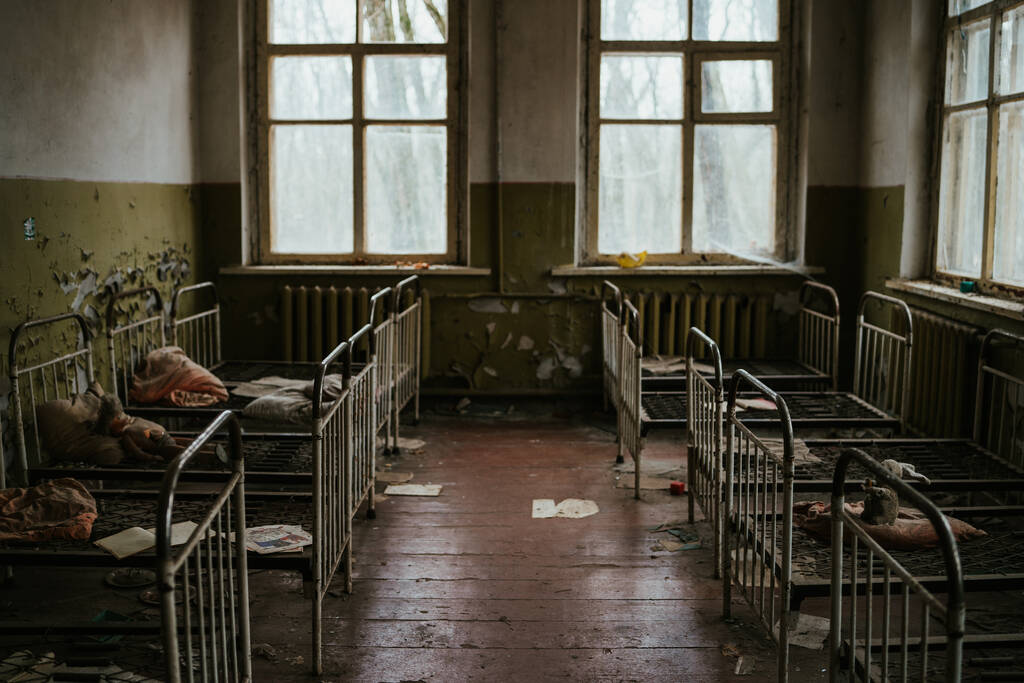 A beautiful shot in an abandoned kindergarten - Photo, Image
