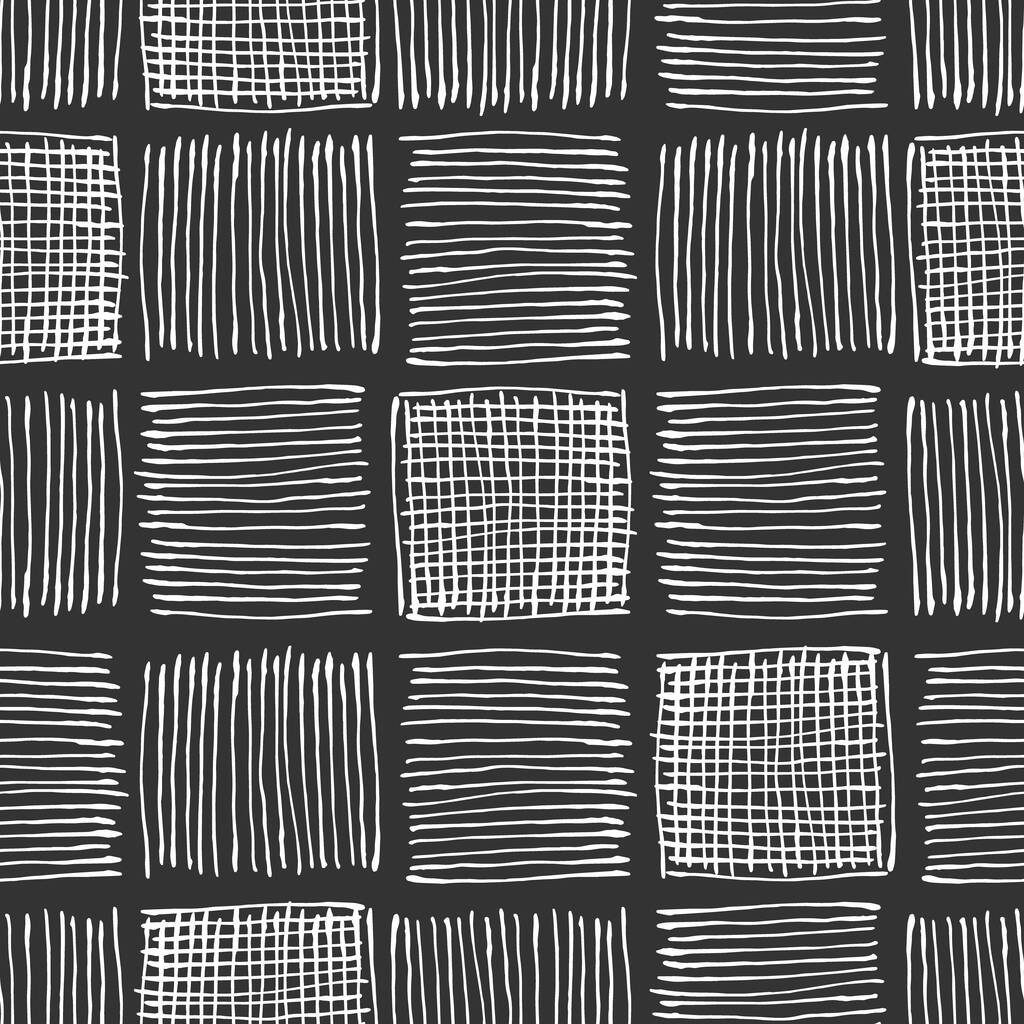 Abstrakti musta kuvioitu neliö kuvio - Vektori, kuva