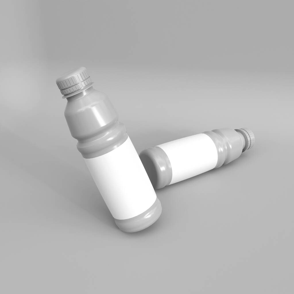 Пластиковый макет бутылки. Шаблон для насмешек над вашим дизайном. 3d иллюстрация - Фото, изображение