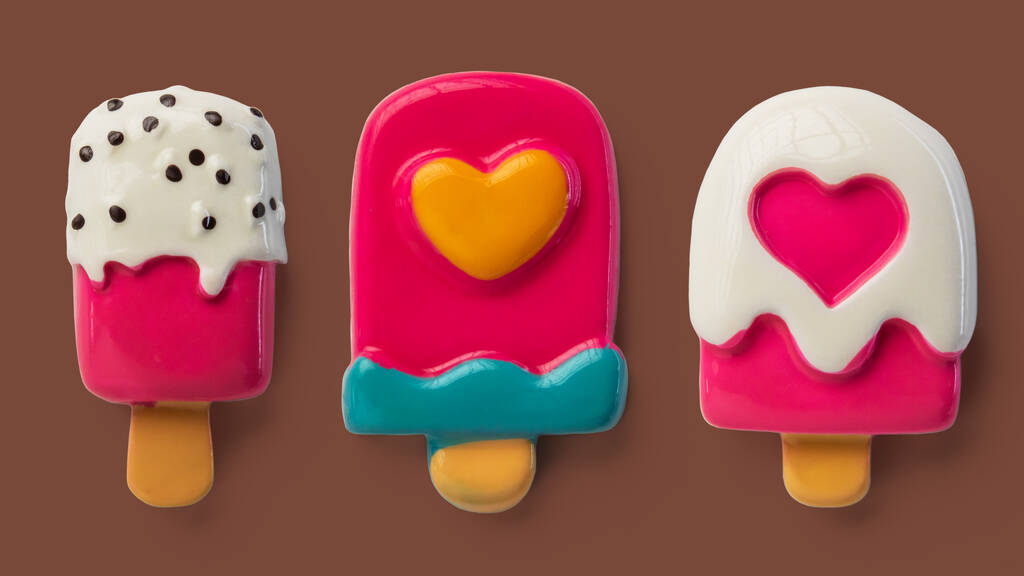 Definir sorvete saboroso colorido - Foto, Imagem