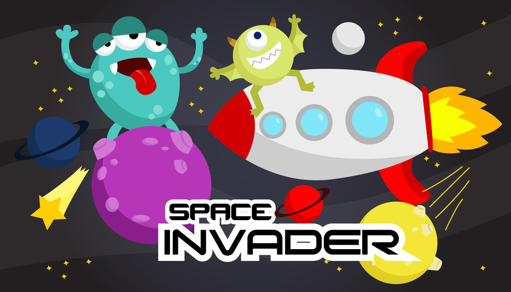 Invader spatial
 - Vecteur, image