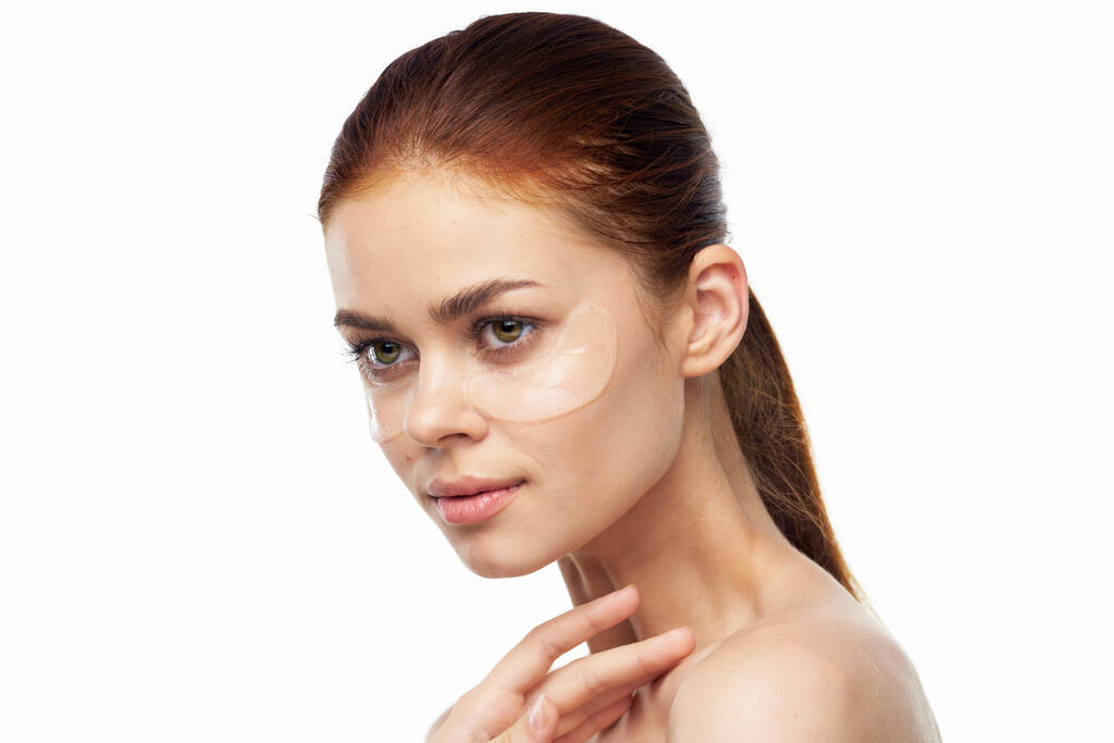 жінка з чистою шкірою колаген догляд за шкірою обличчя крупним планом
 - Фото, зображення