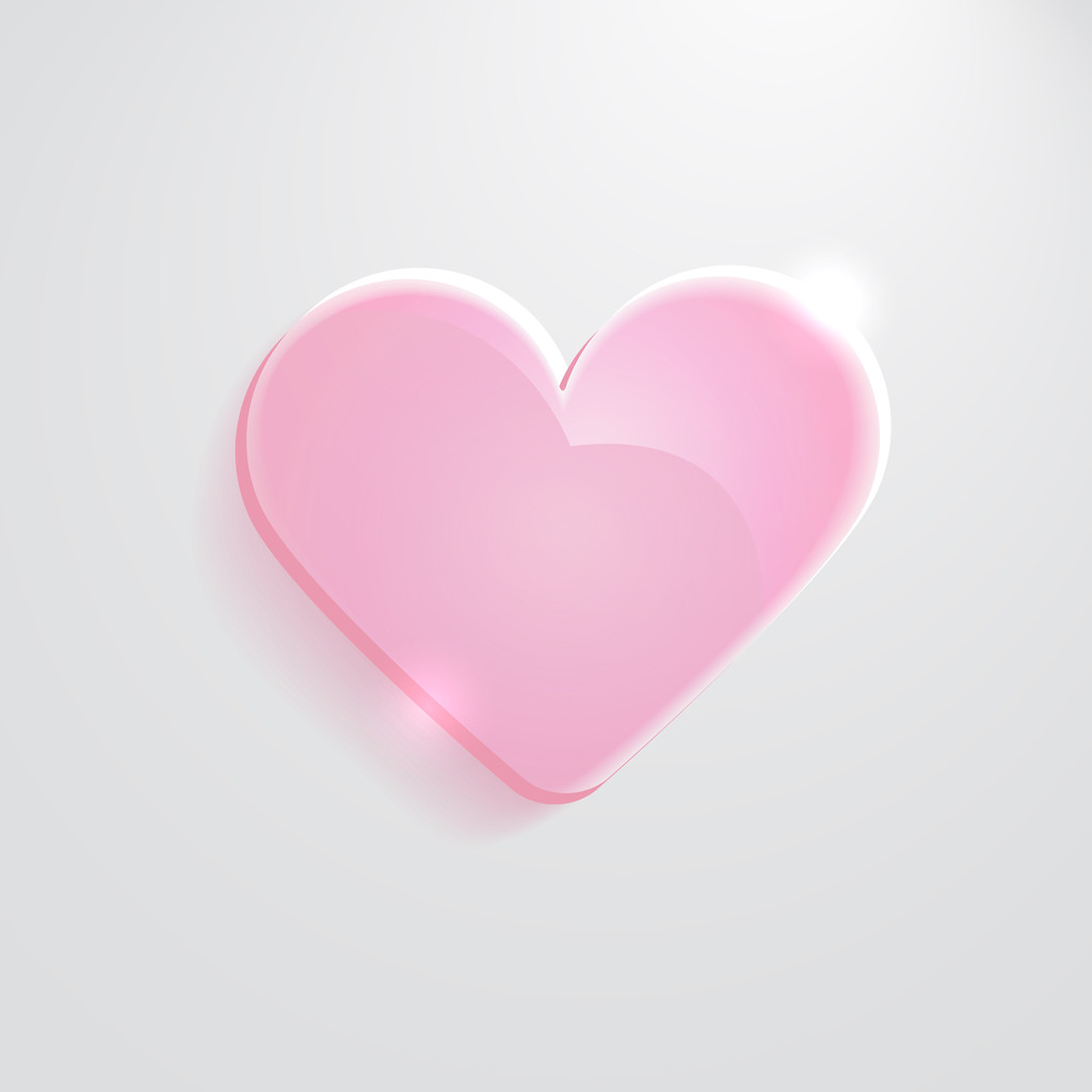 Herz-rosa Glas-Symbol - Vektor, Bild