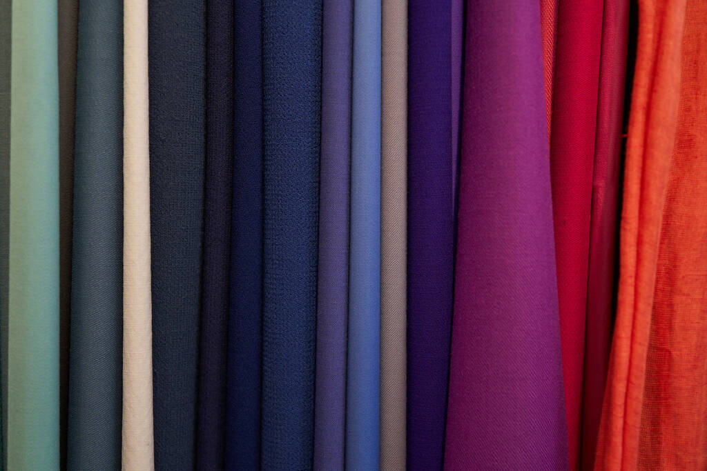 barevné tkaniny módní textury textilní materiál průmysl - Fotografie, Obrázek