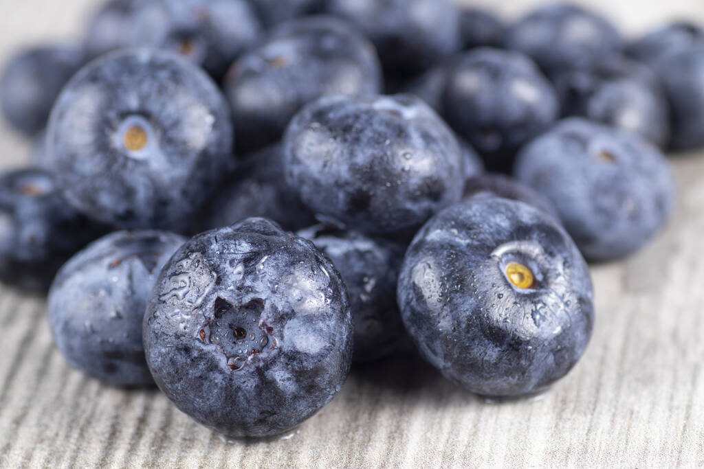 A Fresh blueberries on wooden background. - Photo, Image