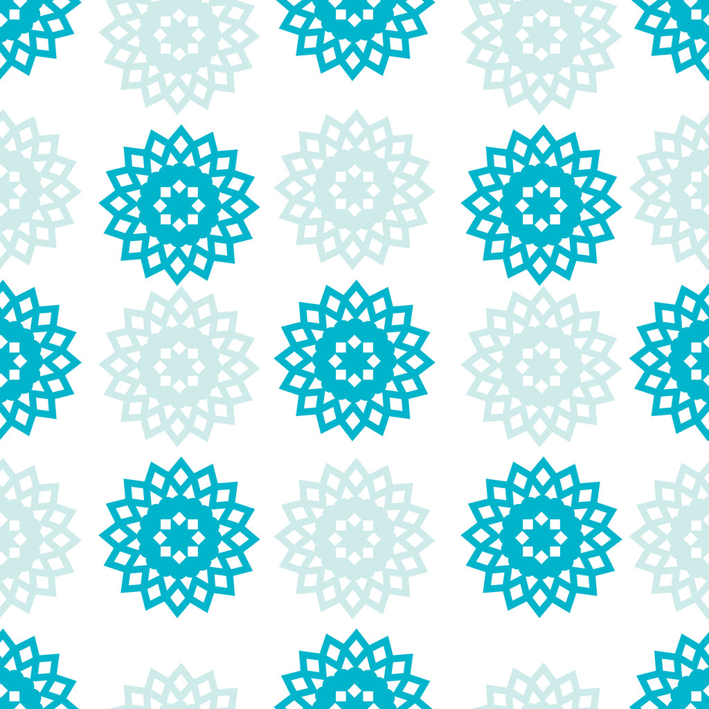 Patrón sin costura vectorial, copos de nieve azules abstractos, fondo de invierno
 - Vector, imagen