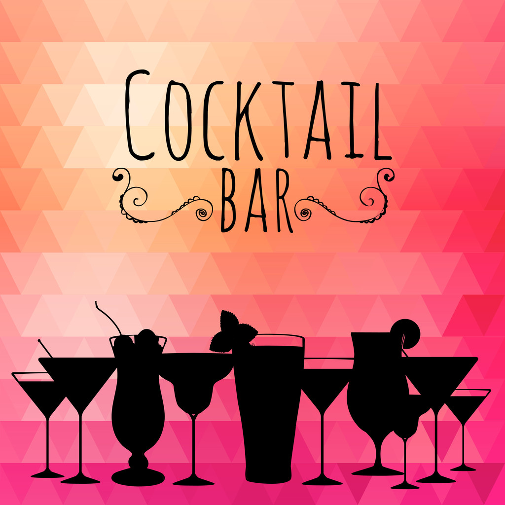 Cocktail triangle background - Vector, Image