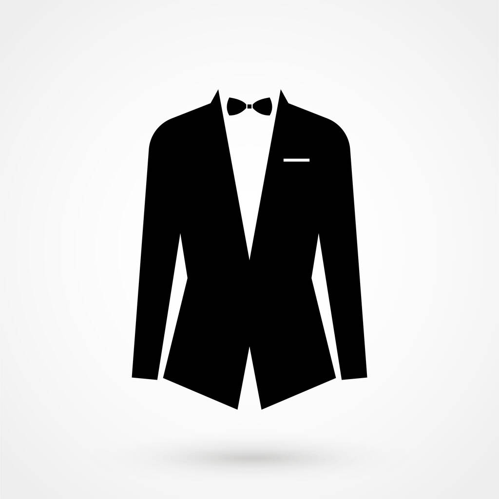 Vector illustration of black suit icon - Vector, Image