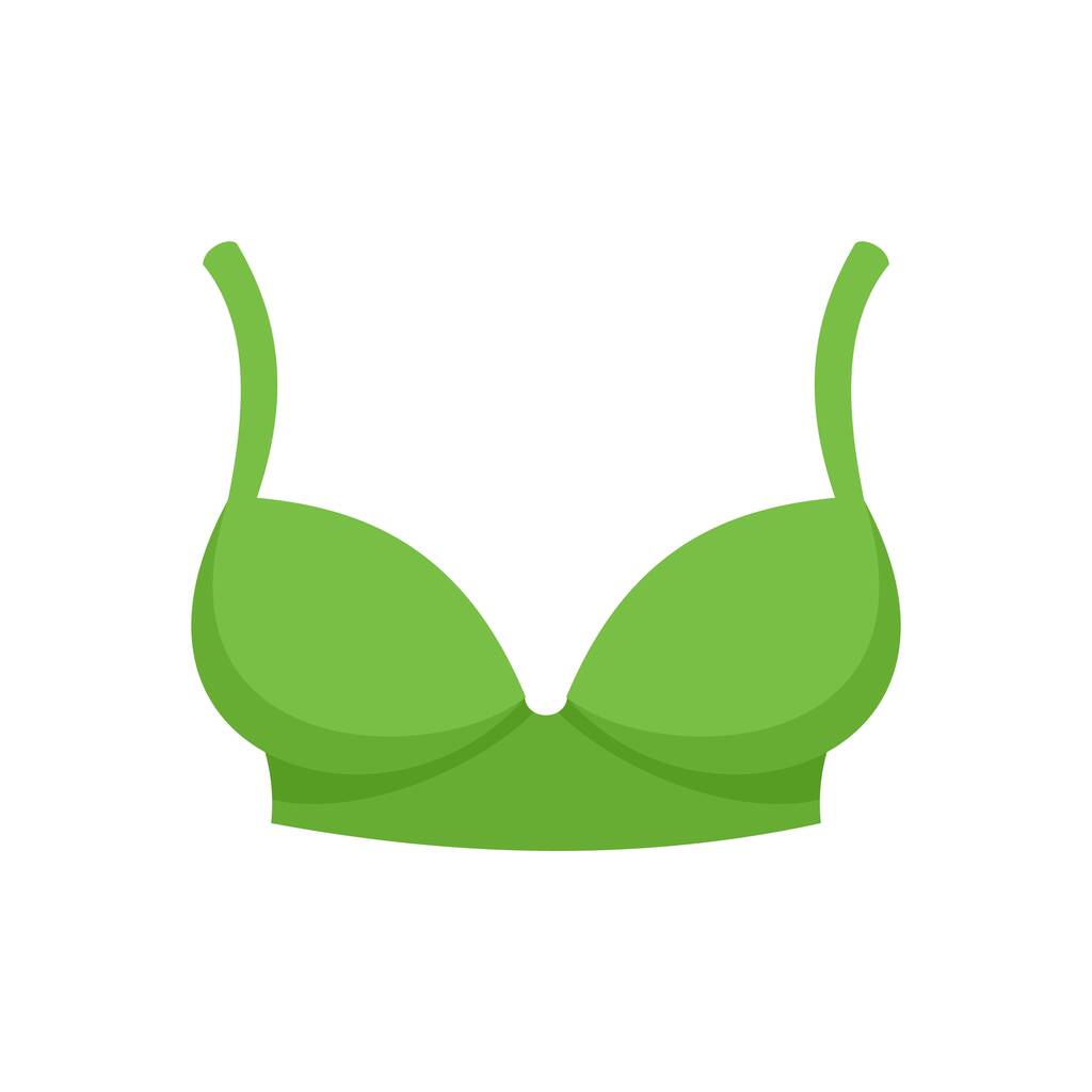 Breast bra icon flat isolated vector - Vector, afbeelding
