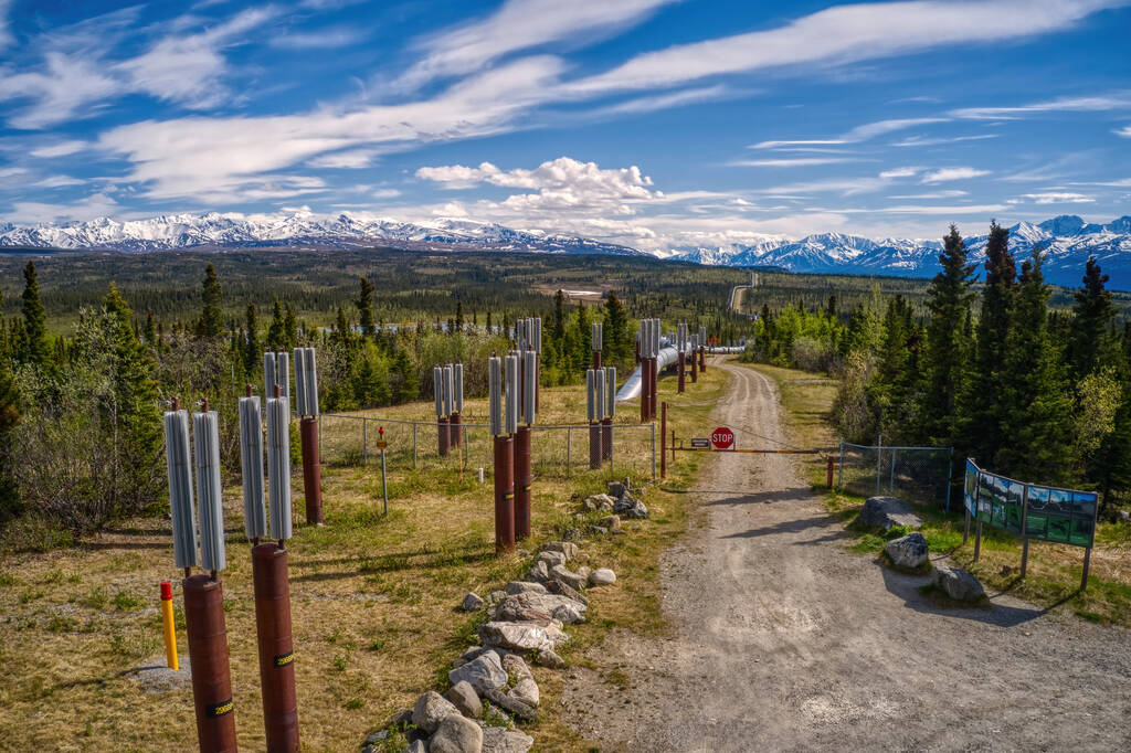 The entrance of the Major Pipeline in Alaska - Photo, Image