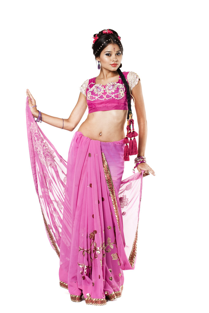 Young pretty woman in indian dress - Photo, Image