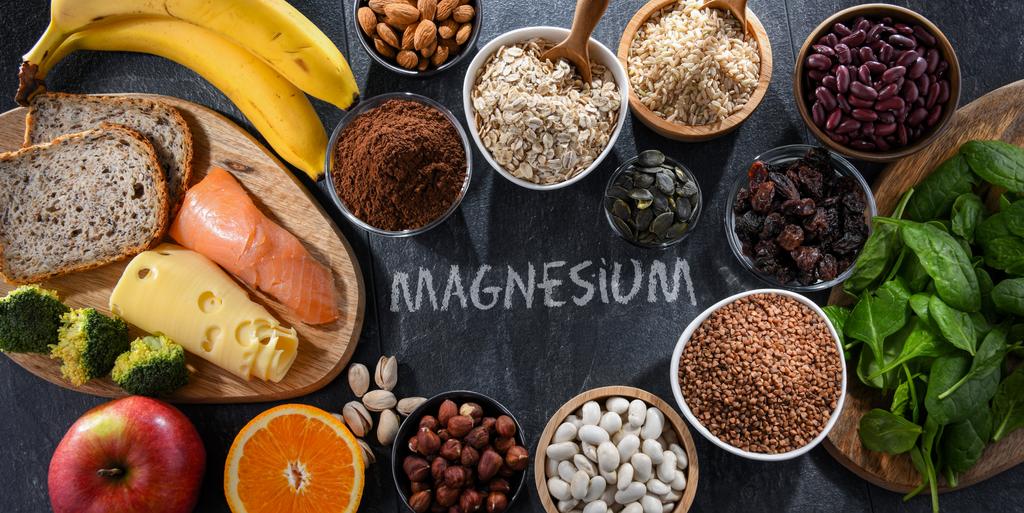 Magnesium for Men's Health. Composition with food products rich in magnesium. - Photo, Image