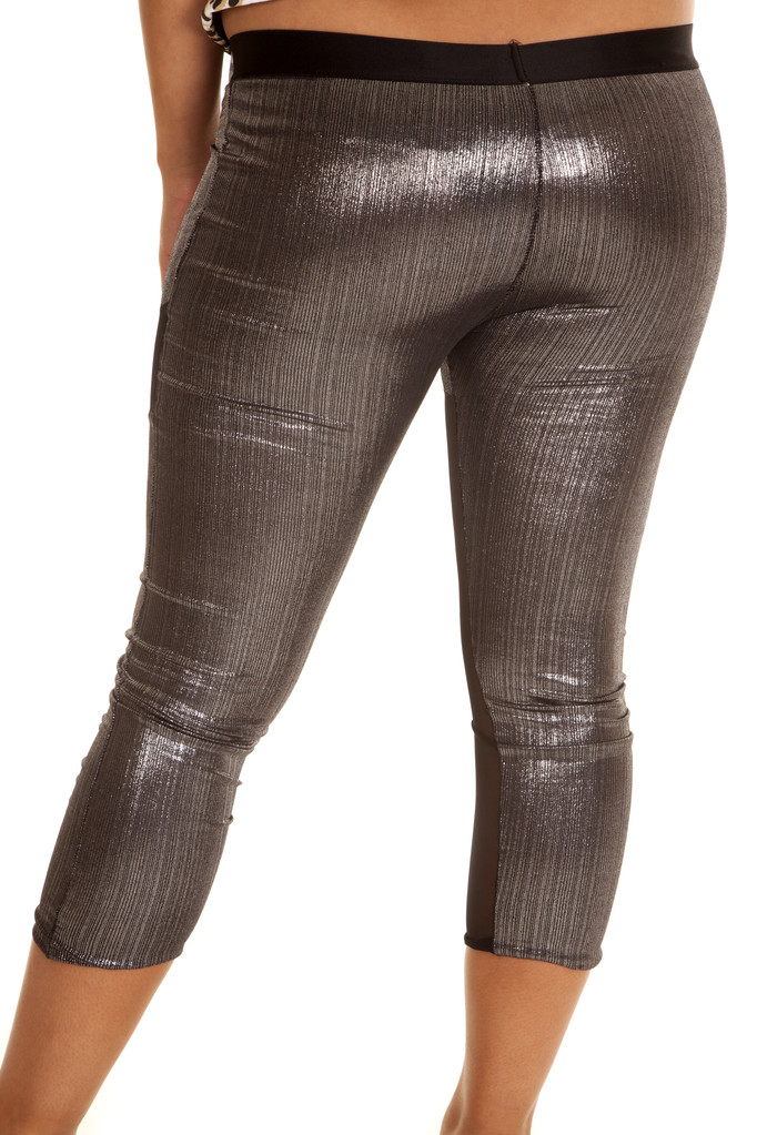 Gray shiny leggings - Photo, Image