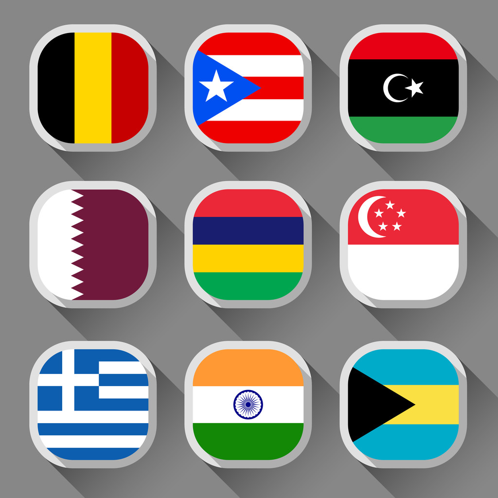 banderas del mundo - Vector, imagen