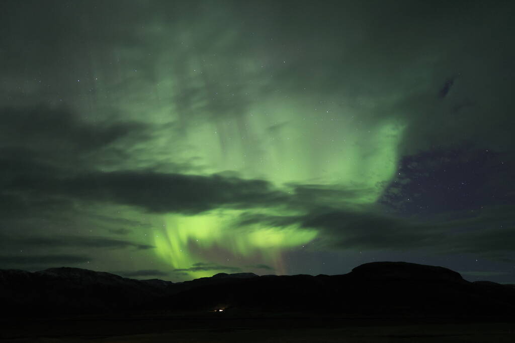 Kuzey ışıkları Hoffell Güney İzlanda, Avrupa - Fotoğraf, Görsel