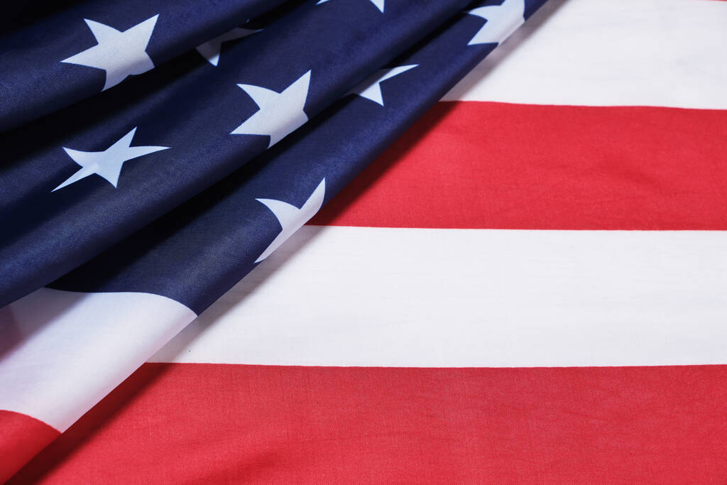 Achtergrond, vlag Verenigde Staten Amerika, USA.Star spangled vlag is symbool democratie en vrijheid - Foto, afbeelding