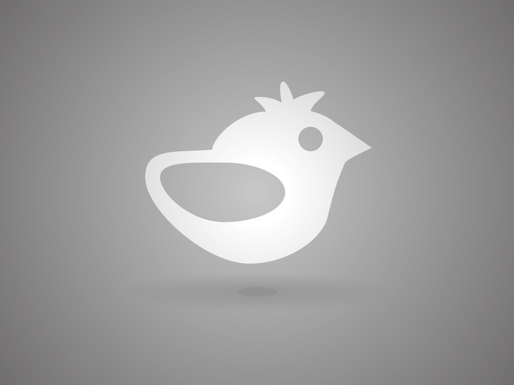 Плоска ікона птаха
 - Вектор, зображення