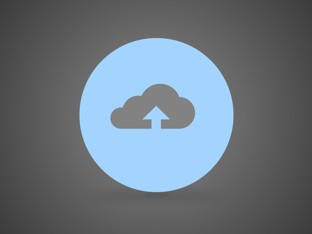 Flat icon of upload - Vector, Image