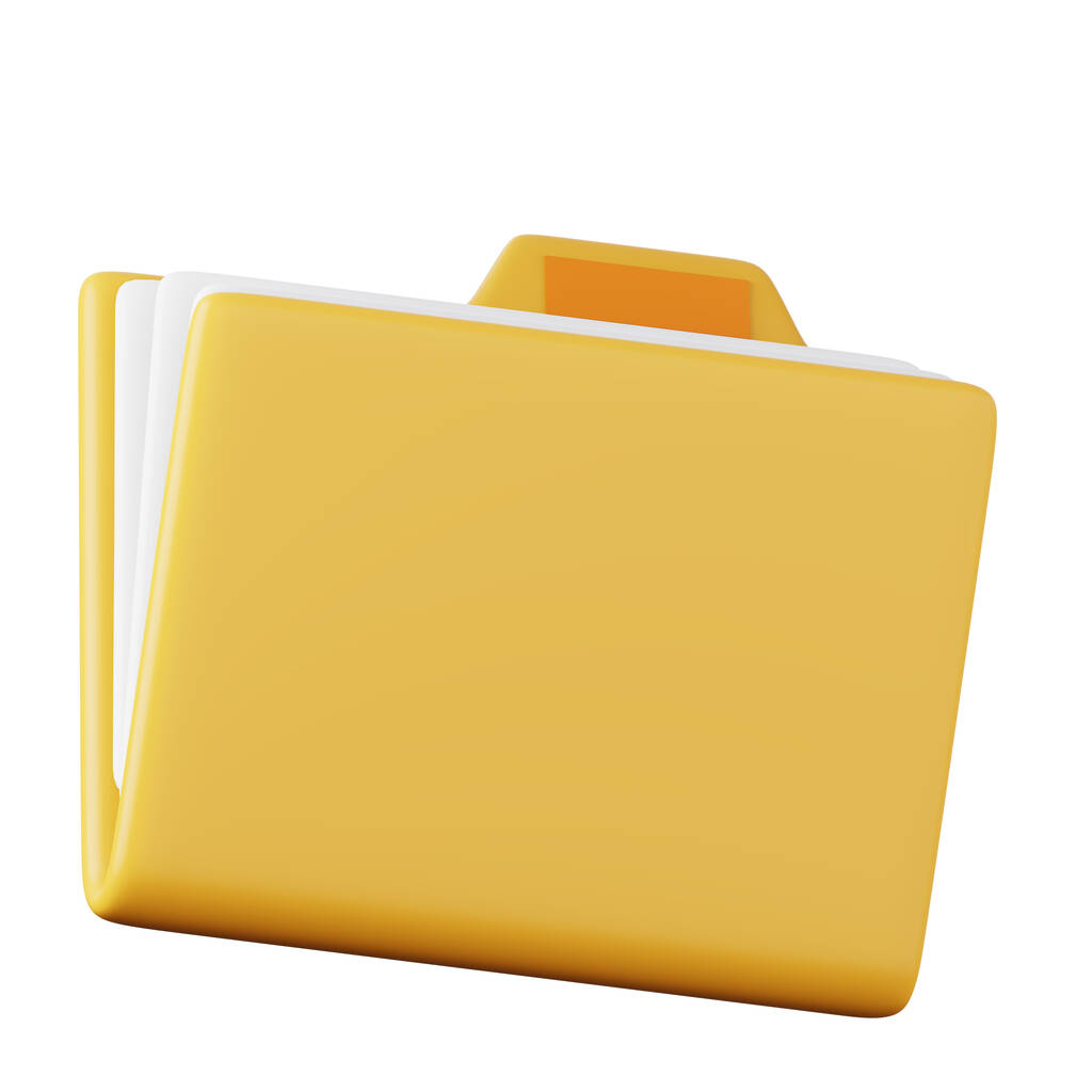 Full documents folder high quality 3D render illustration. File organisation and protection concept computer icon. - Photo, Image