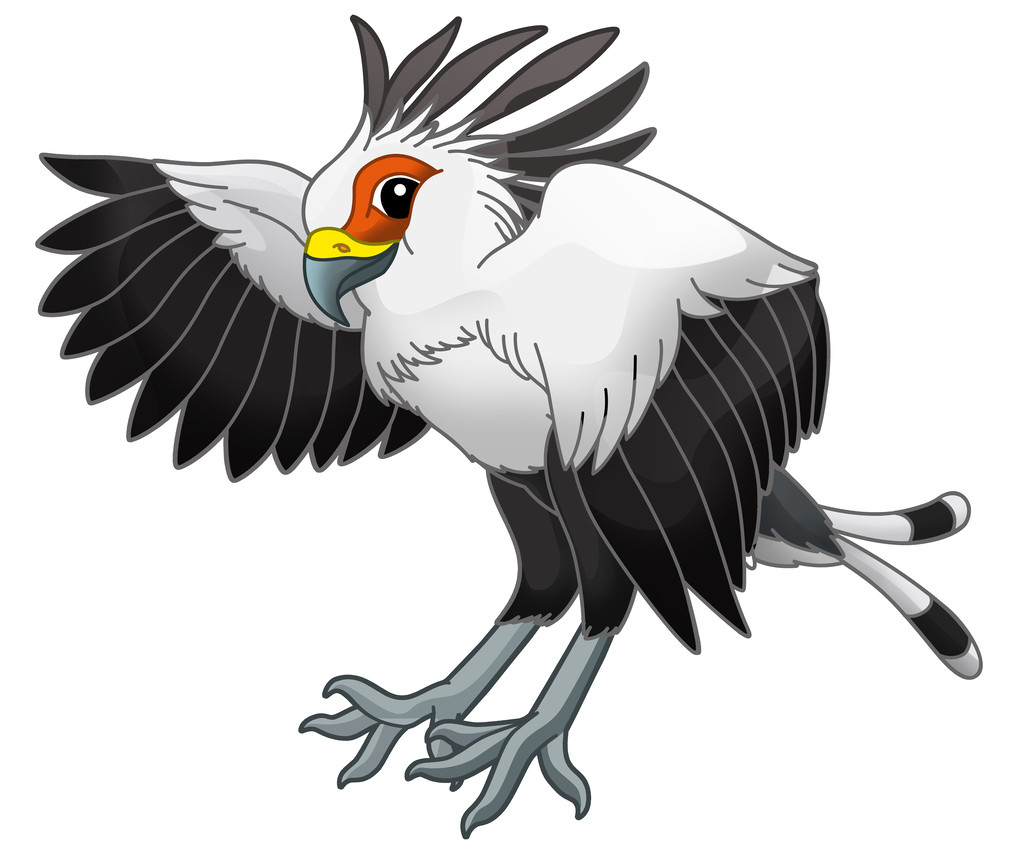 Caricature animale - falco serpentarius
 - Photo, image