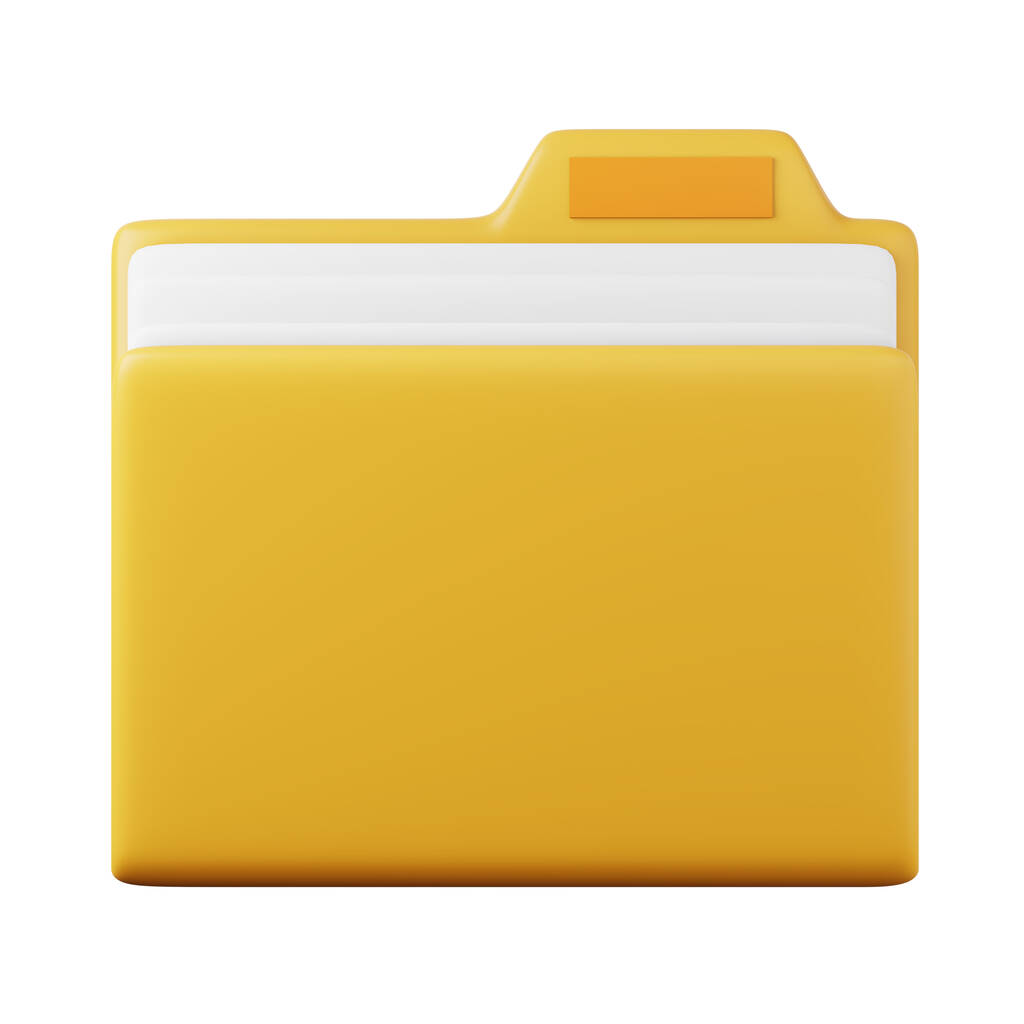 Pełna dokumentacja folderu wysokiej jakości 3D renderowania ilustracji. Organizacja plików i koncepcja ochrony ikona komputera. - Zdjęcie, obraz