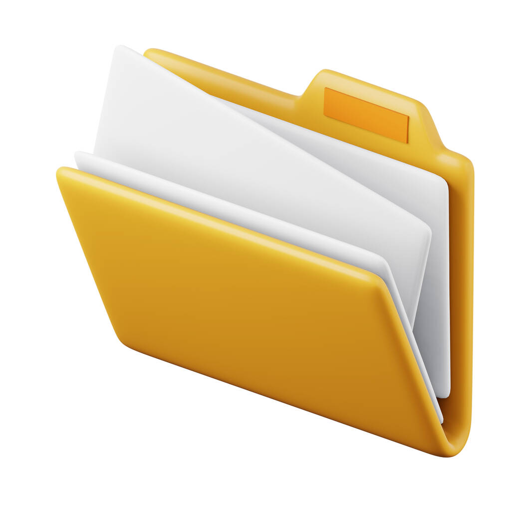 Полная папка документов представляет собой высококачественную трехмерную иллюстрацию. иконка компьютера для организации и защиты файлов. - Фото, изображение