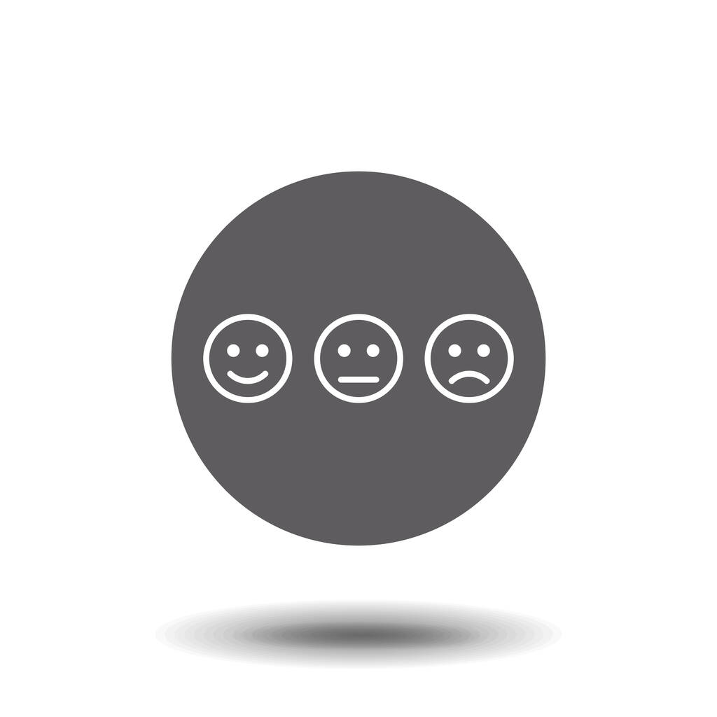 emoticon sorridenti icona positiva, neutra e negativa, illustrazione isolata vettoriale di umore diverso
. - Vettoriali, immagini