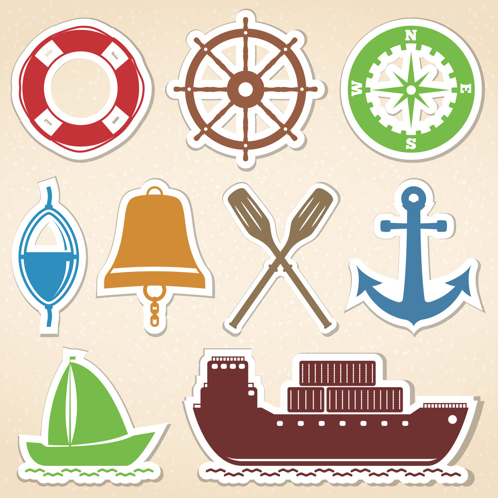 námořní ikony - Vektor, obrázek