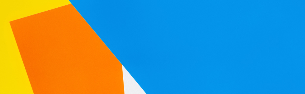 kék, narancs és sárga poligonális háttér másolási hellyel, banner - Fotó, kép