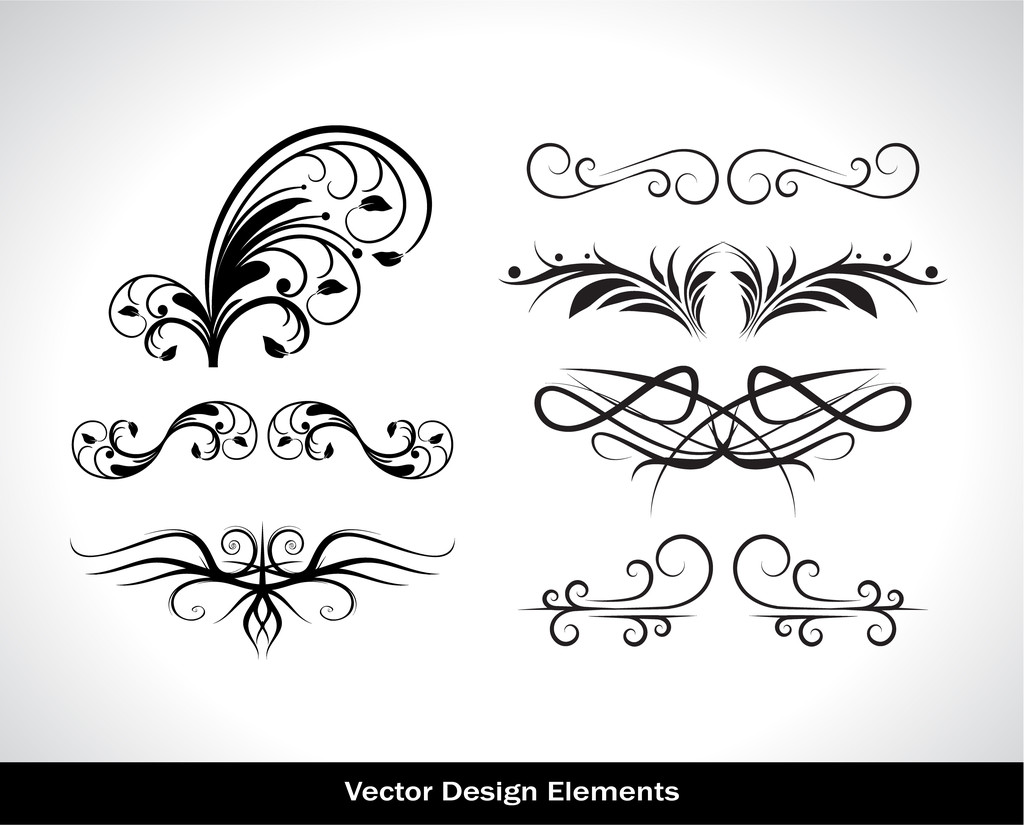 Vektor-Set von Designelementen - Vektor, Bild