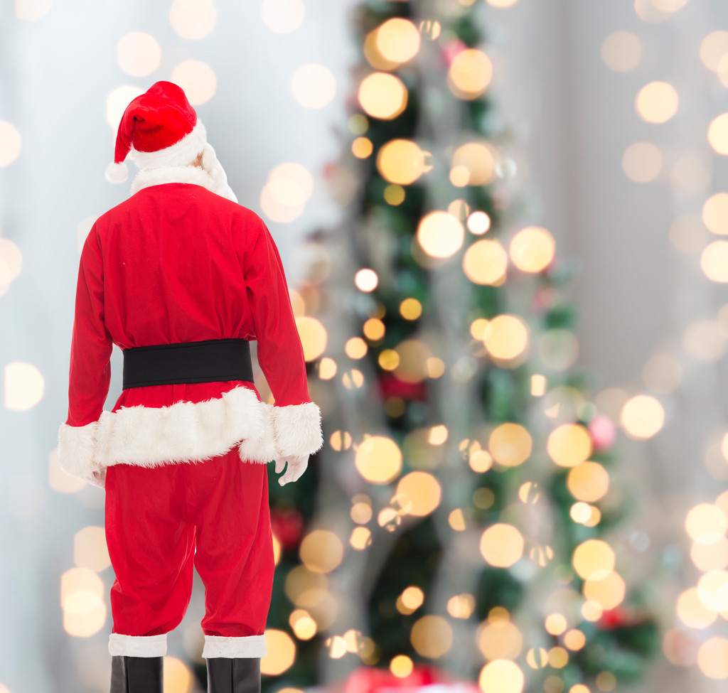 Человек в костюме Санта-Клауса
 - Фото, изображение
