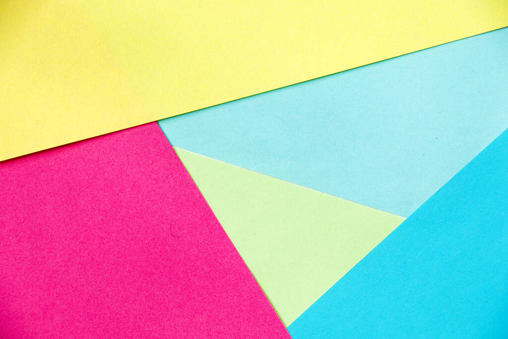 folhas de papel coloridas no fundo pastel - Foto, Imagem