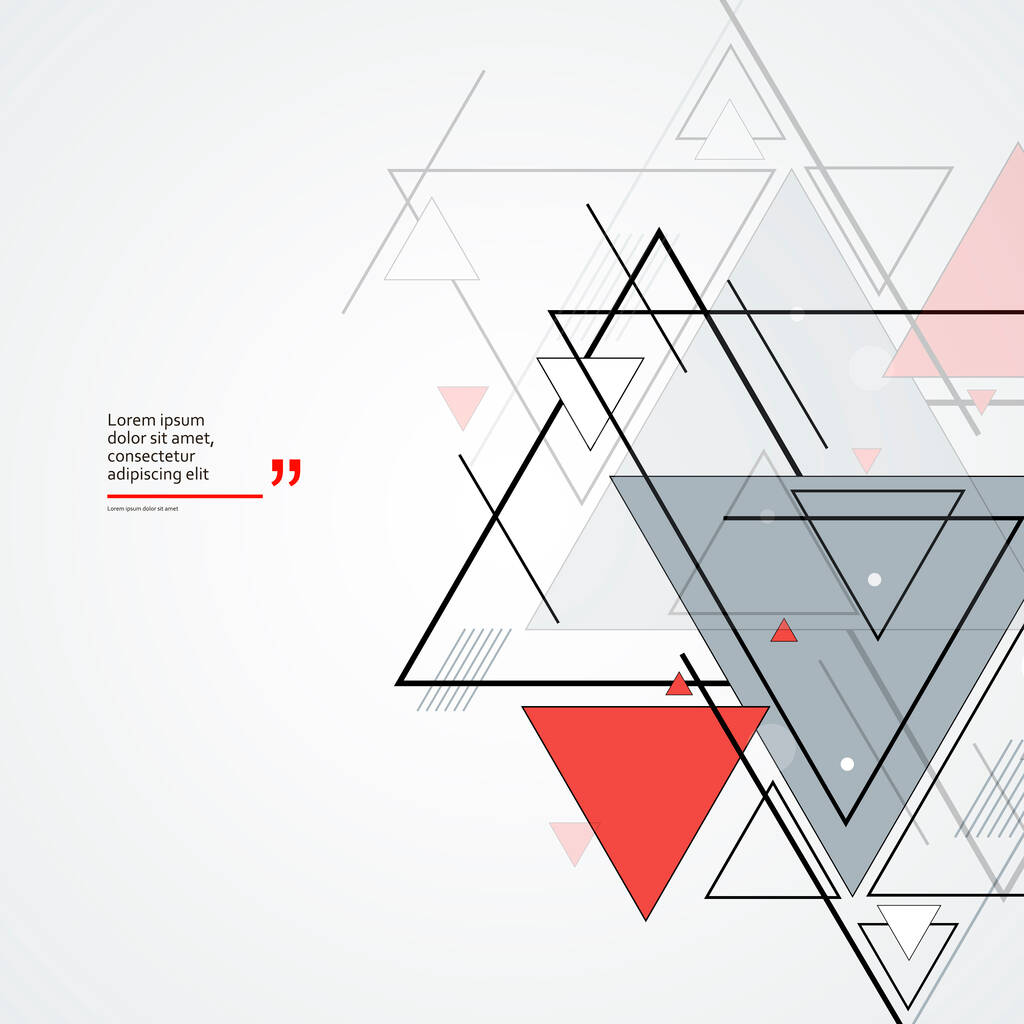 Abstract geometric background with triangles. Minimalistic technology style. Vector connect illustration - Vector, Image