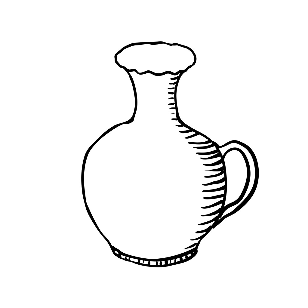 Vase, Skizzenvektorillustration - Vektor, Bild