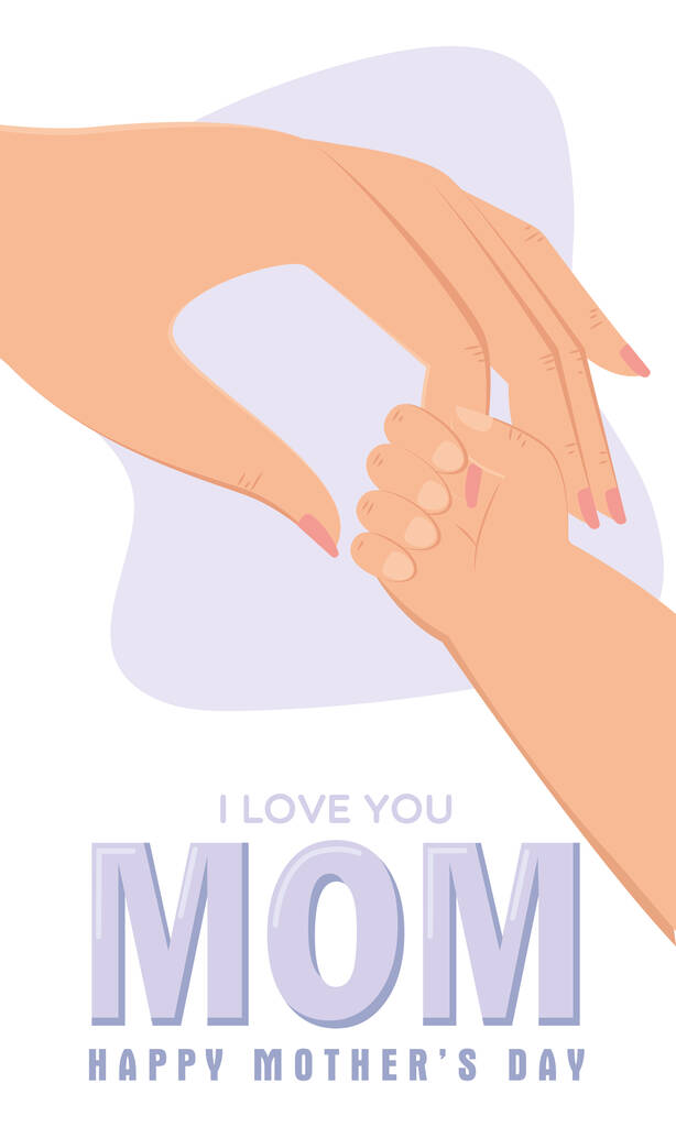 Ізольовані мамині та дитячі руки Векторні ілюстрації
 - Вектор, зображення