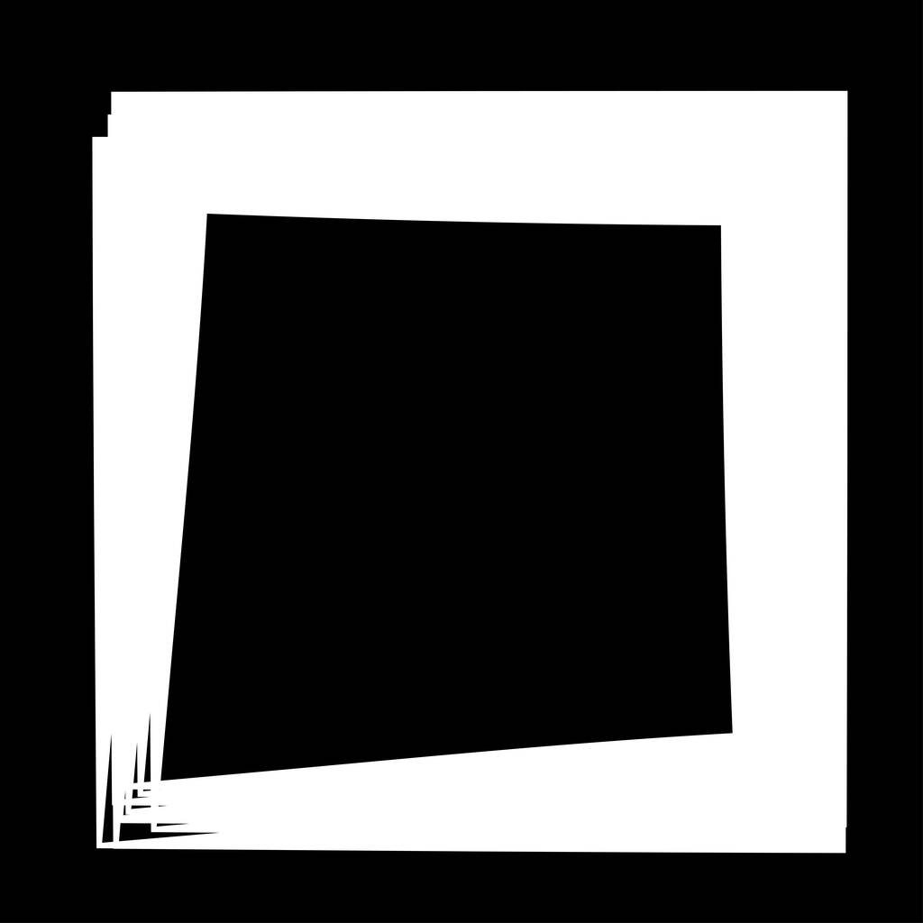 Cadre de contour carré aléatoire, élément de frontière - Vecteur, image