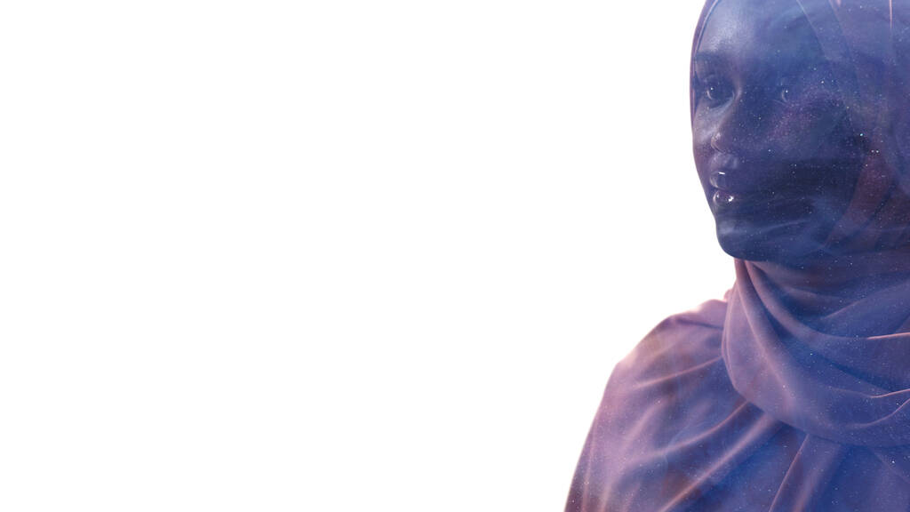 naisuniversumi hengellinen vapaus nainen tähtipöly - Valokuva, kuva