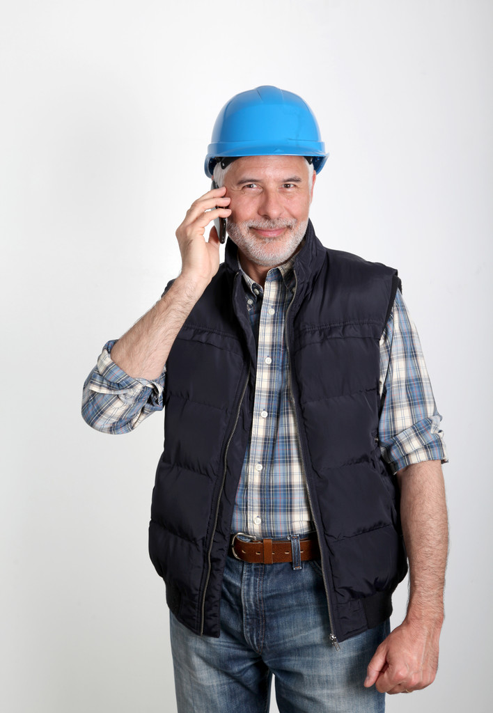 εργοδηγός μιλώντας στο τηλέφωνο - Φωτογραφία, εικόνα