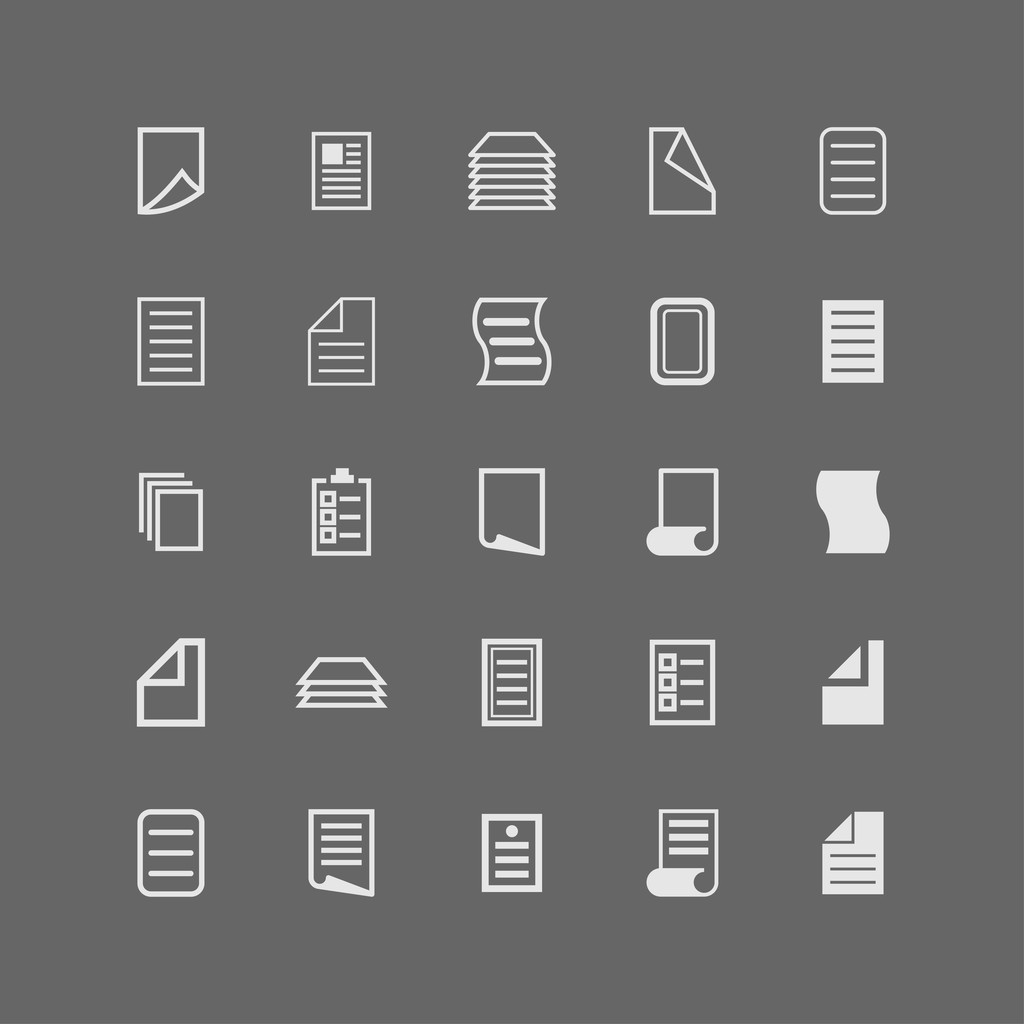 Icônes de document
 - Vecteur, image