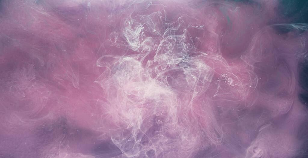 Зграйна газова хмара. Загадковий туман. Білий рожевий рух рідини. Творчий абстрактний фон, знятий на камері Red Cinema 6k.. - Фото, зображення