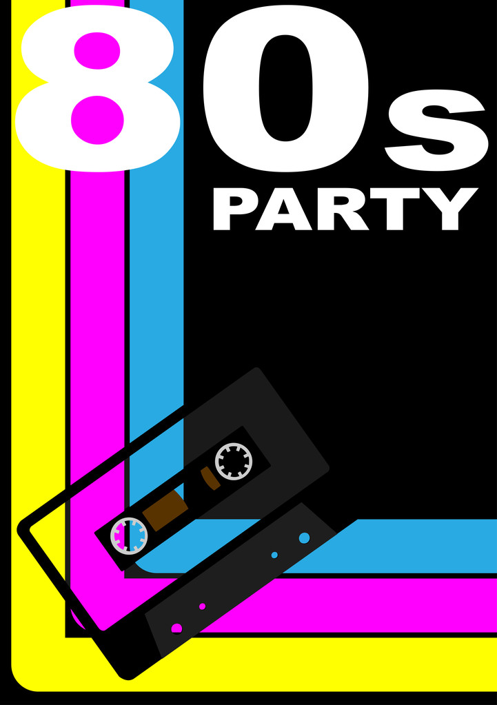 Manifesto festa anni '80
 - Vettoriali, immagini