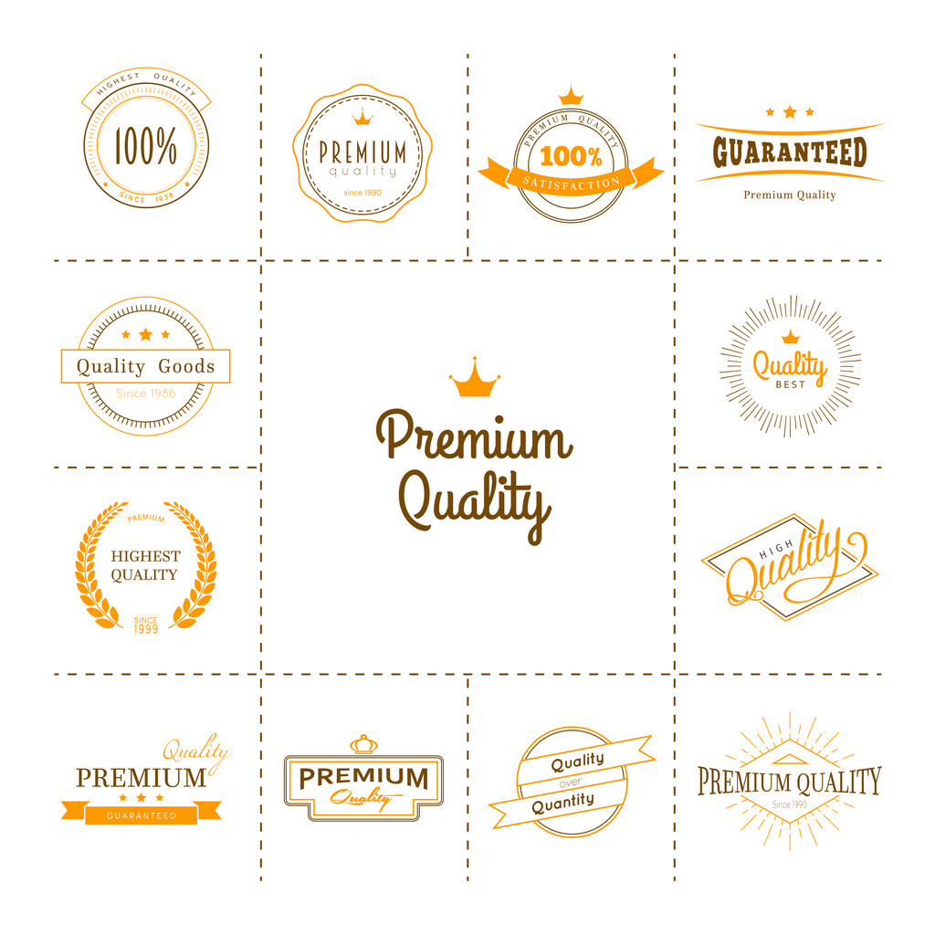 Set de etiquetas de calidad premium - Vector, Imagen