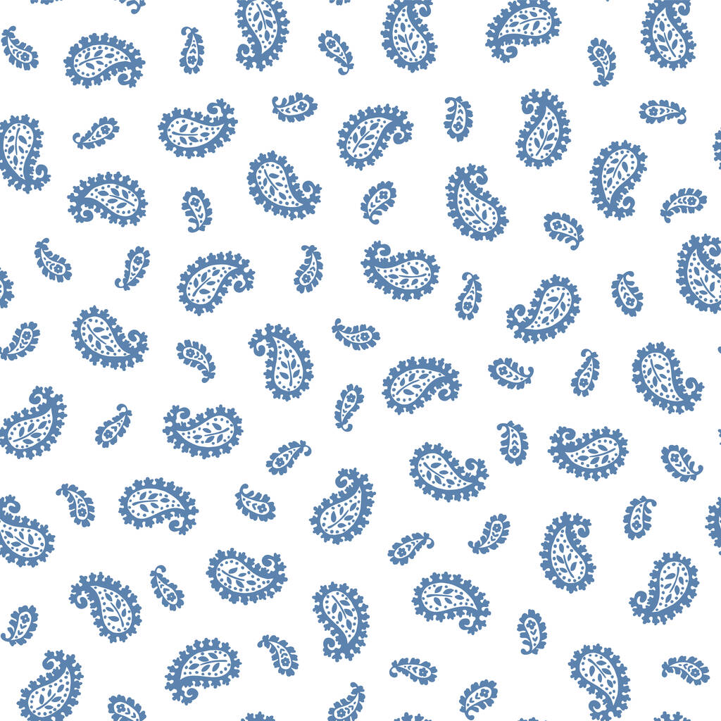 Naadloos patroon met paisley materiaal, - Vector, afbeelding