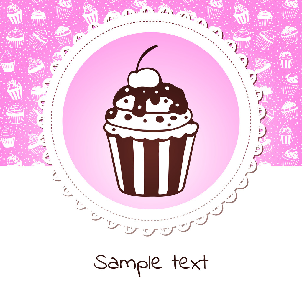 Sweet cupcake - Vector, afbeelding