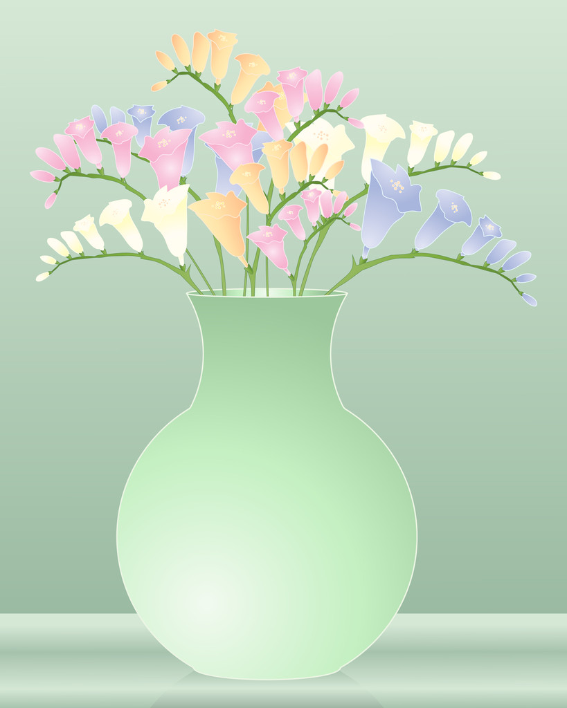 Freesia λουλούδια - Διάνυσμα, εικόνα