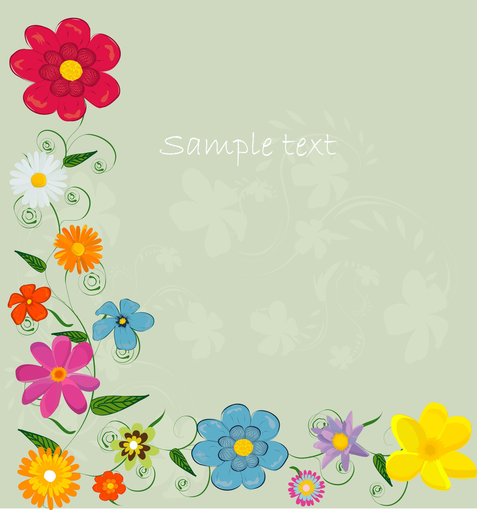 Cartão de presente. Fundo de design floral
 - Vetor, Imagem