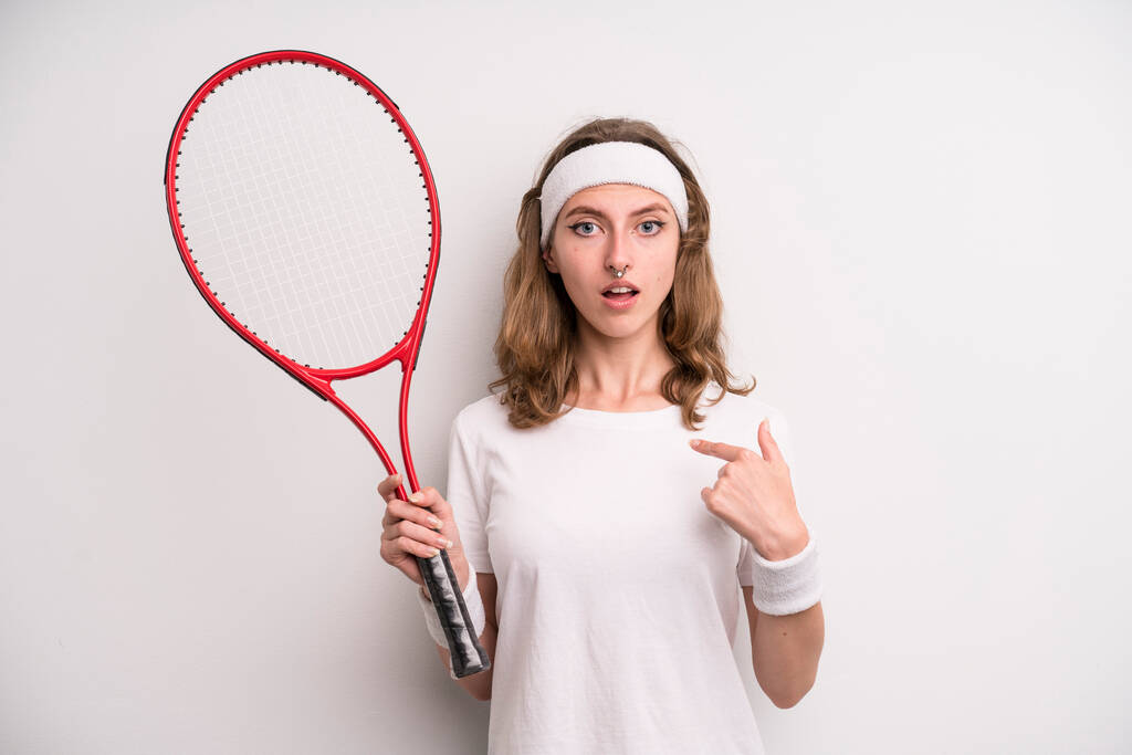 young girl practicing tennis. sport concept - Fotó, kép