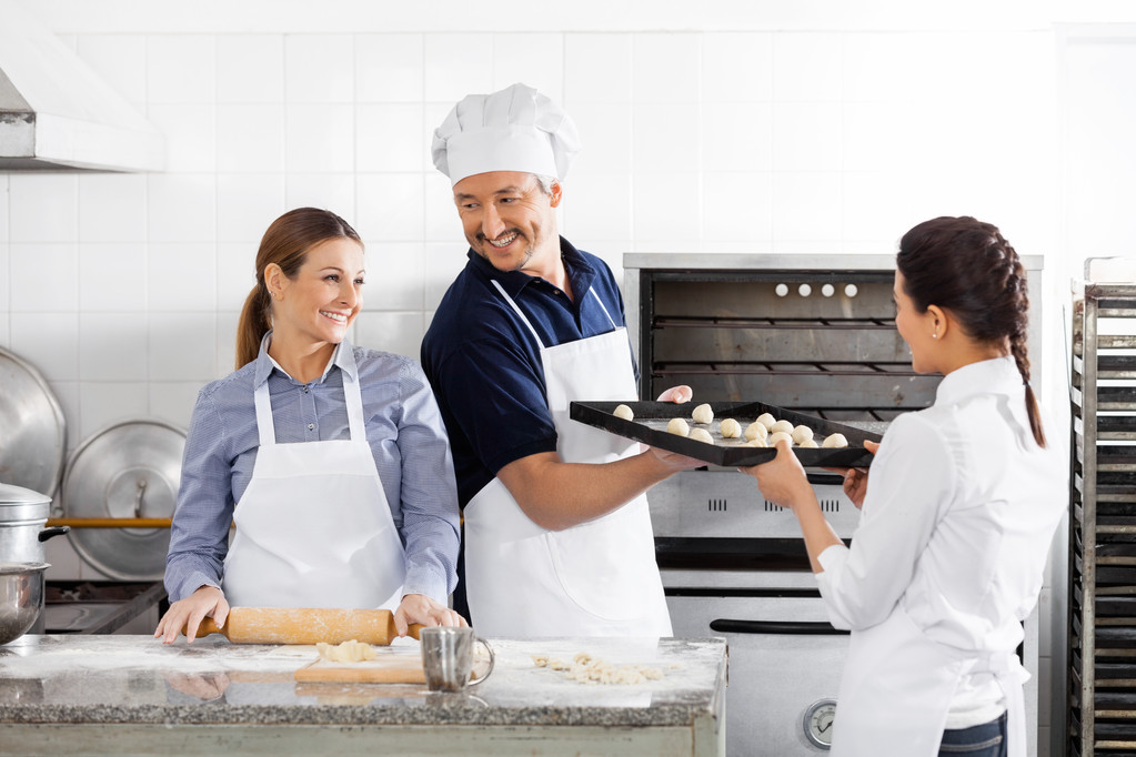 Happy Chefs Baking In Kitchen - Photo, Image
